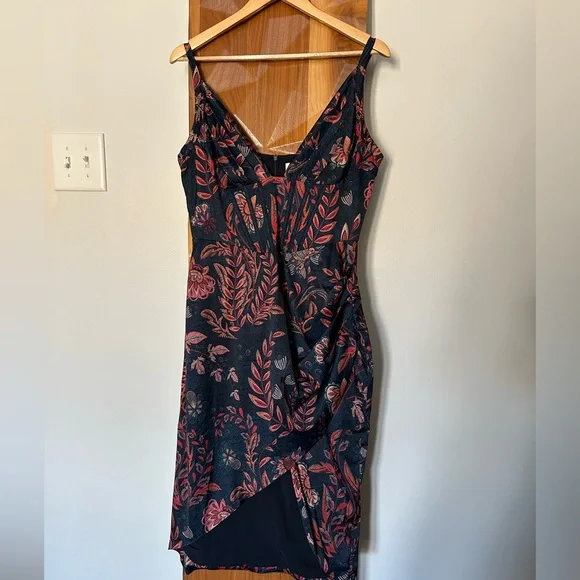 Stunning Averie Silky Cocktail Dress Size L - Picture 3 of 11